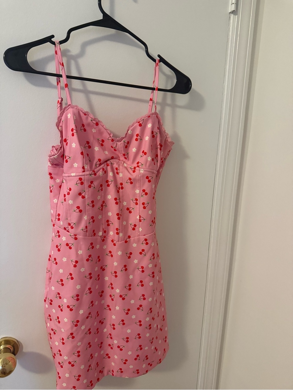 Tiger Mist Pink Cherry-Print Mini Dress